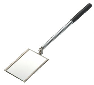 Square Telescopic Mirror w/ Black Handle 